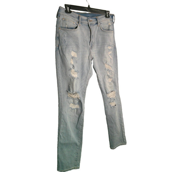 H&M Skinny Coupe Distressed Light wash Jeans Size 36 - Picture 3 of 6